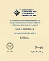 IEEE Fellow Certificate